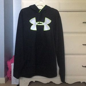 Black, Neon Yellow, and White Under Armour Hoodie